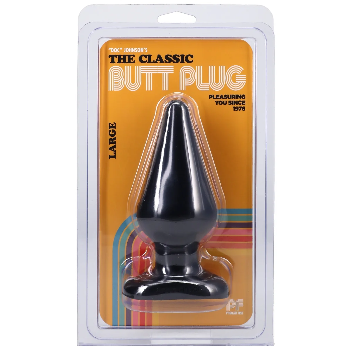 Doc Johnson Classic Butt Plug Smooth Black Large - Image 2