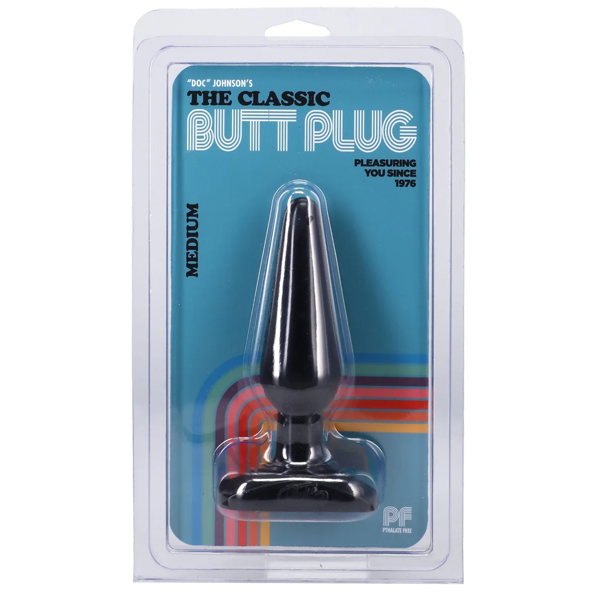 Doc Johnson Classic Butt Plug Smooth Black Medium - Image 2