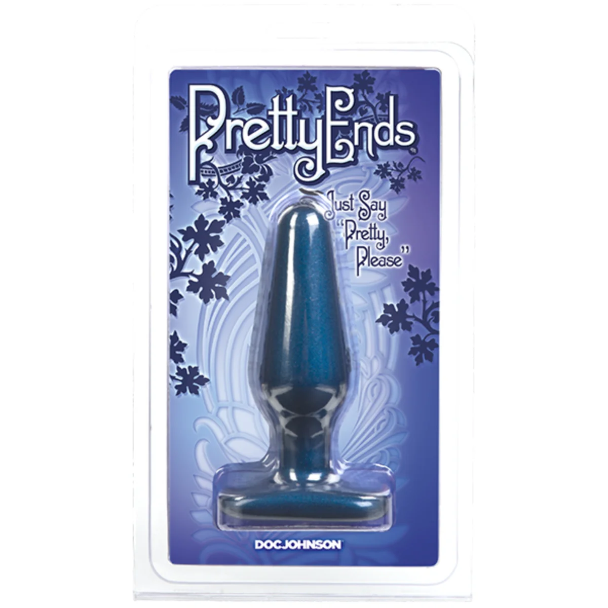 Doc Johnson Pretty Ends Iridescent Butt Plug Midnight Blue Medium - Image 2