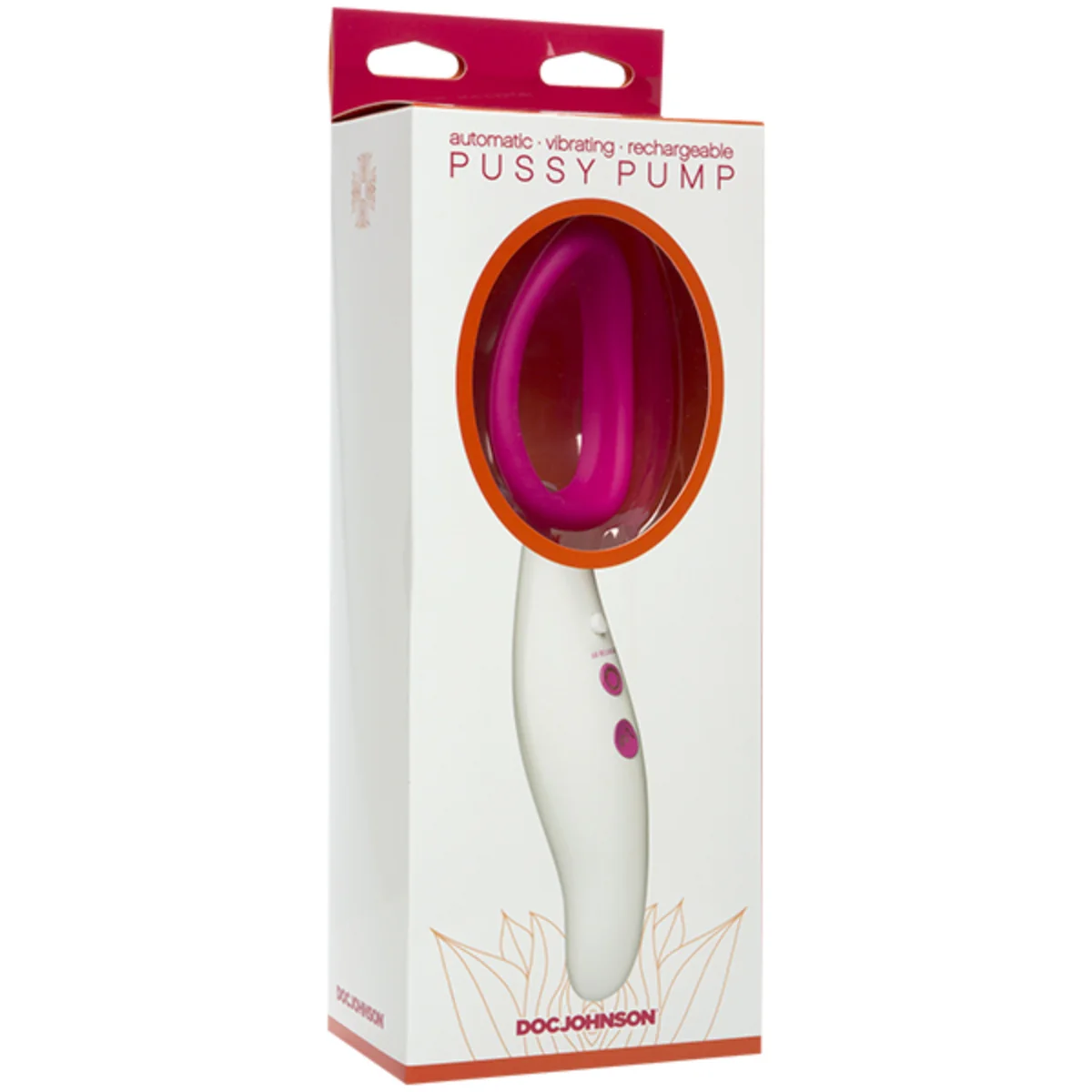 Doc Johnson Rechargeable Vibrating Pussy Pump White Pink - Image 2
