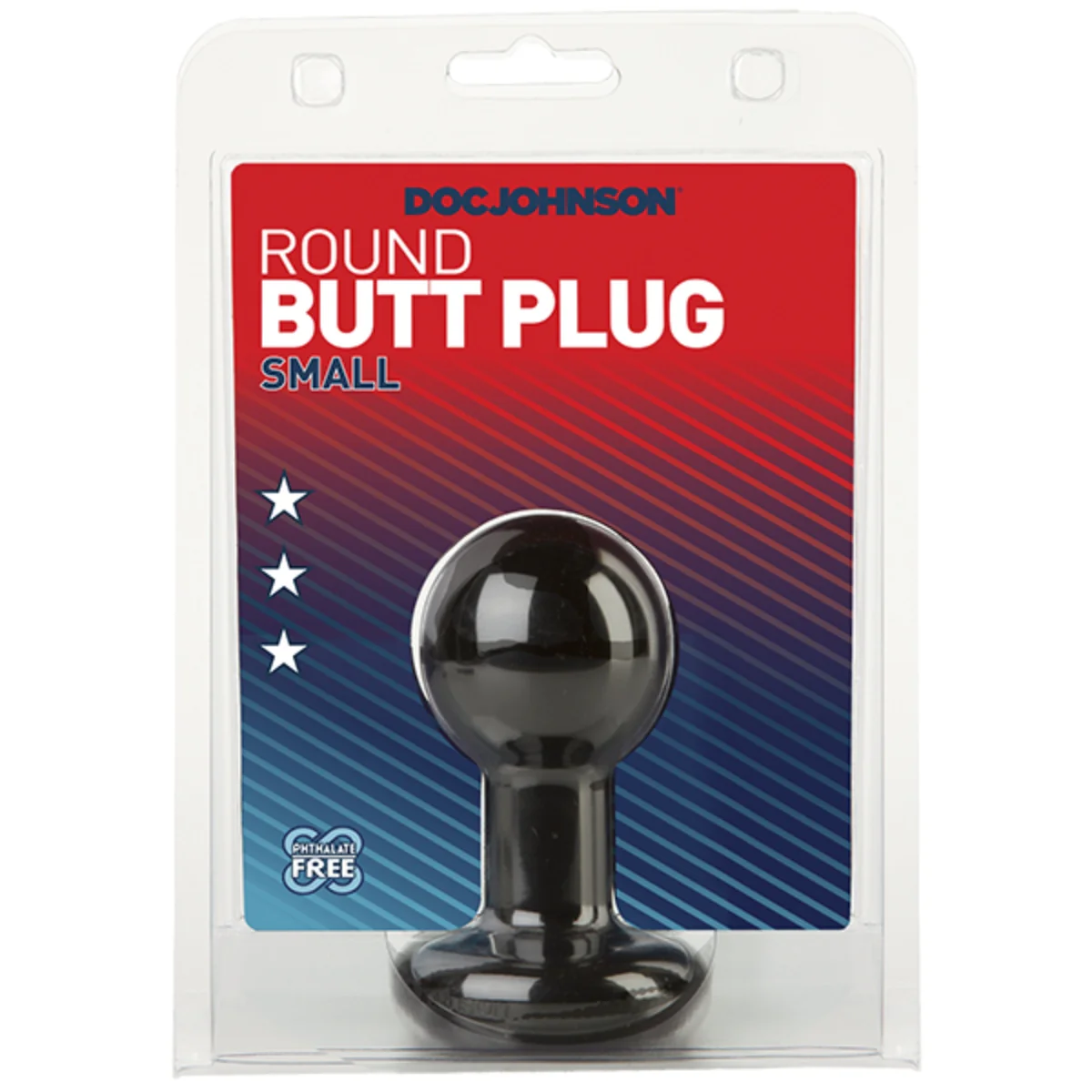 Doc Johnson Round Butt Plug Black Small - Image 2