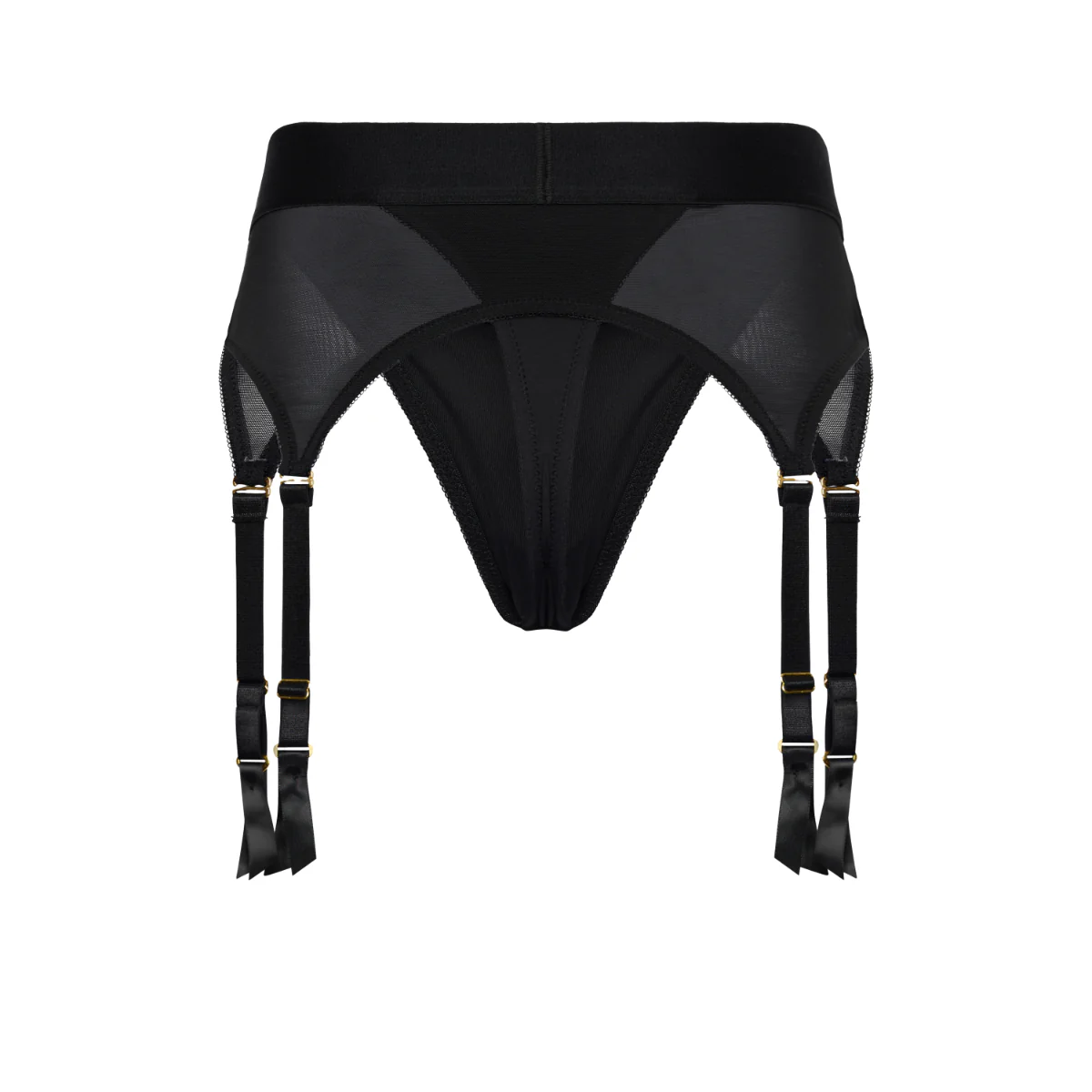 Dreamtoys Bold Vail Strap On Garter Thong With Dildo Black - Image 8