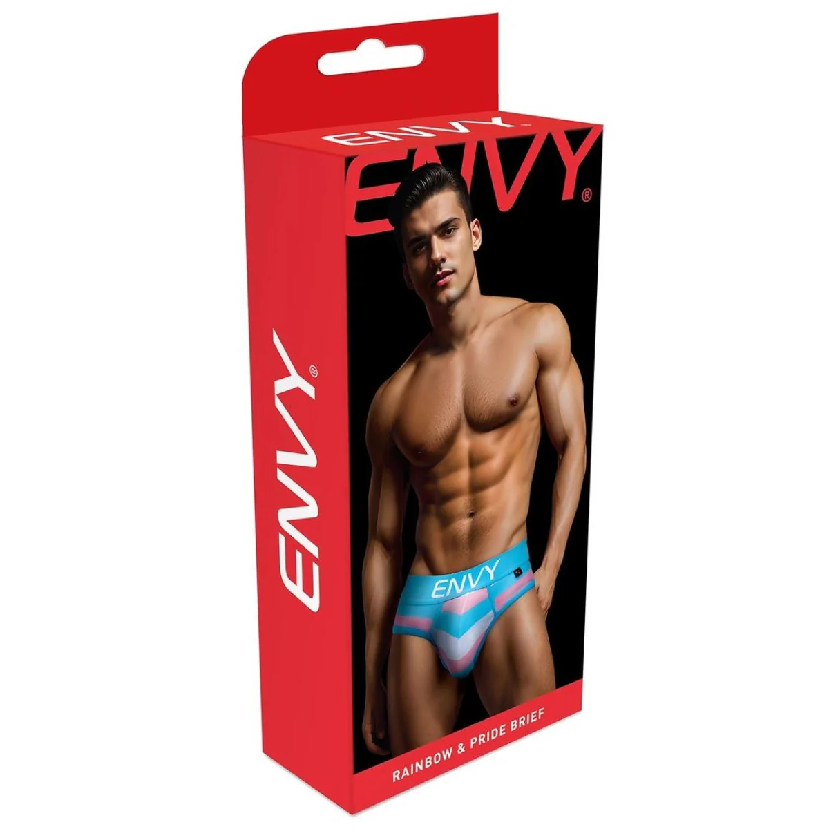 Envy Rainbow Trans Pride Brief Blue Pink White - Image 2
