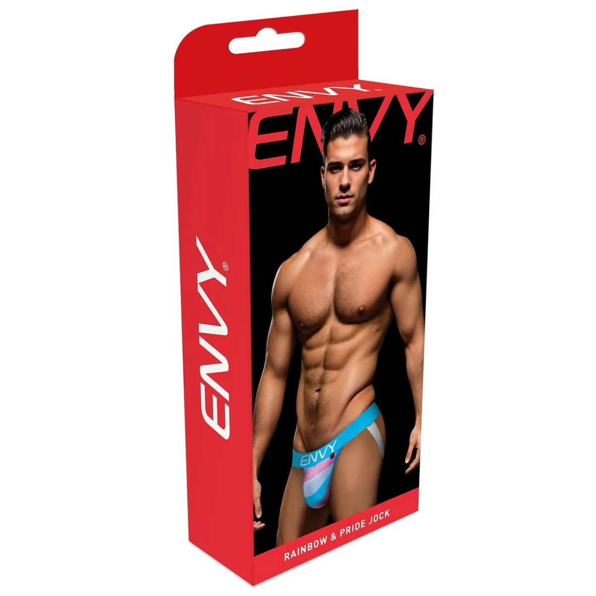 Envy Rainbow Trans Pride Jock Strap Blue Pink White - Image 2