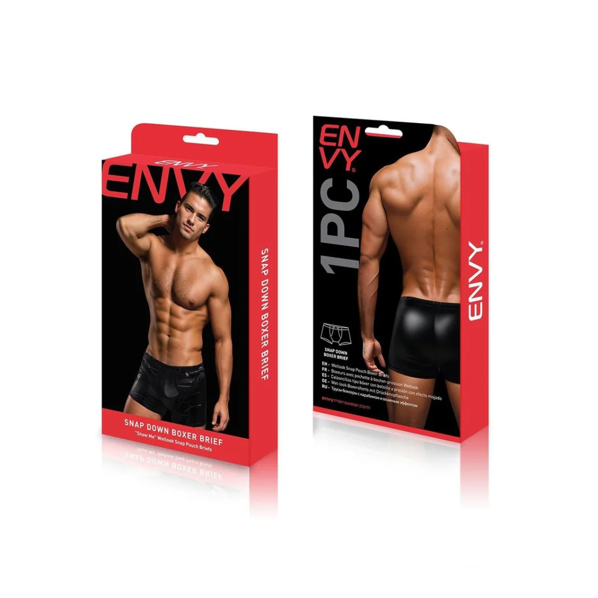 Envy Snap Down Boxer Brief Black - Image 2