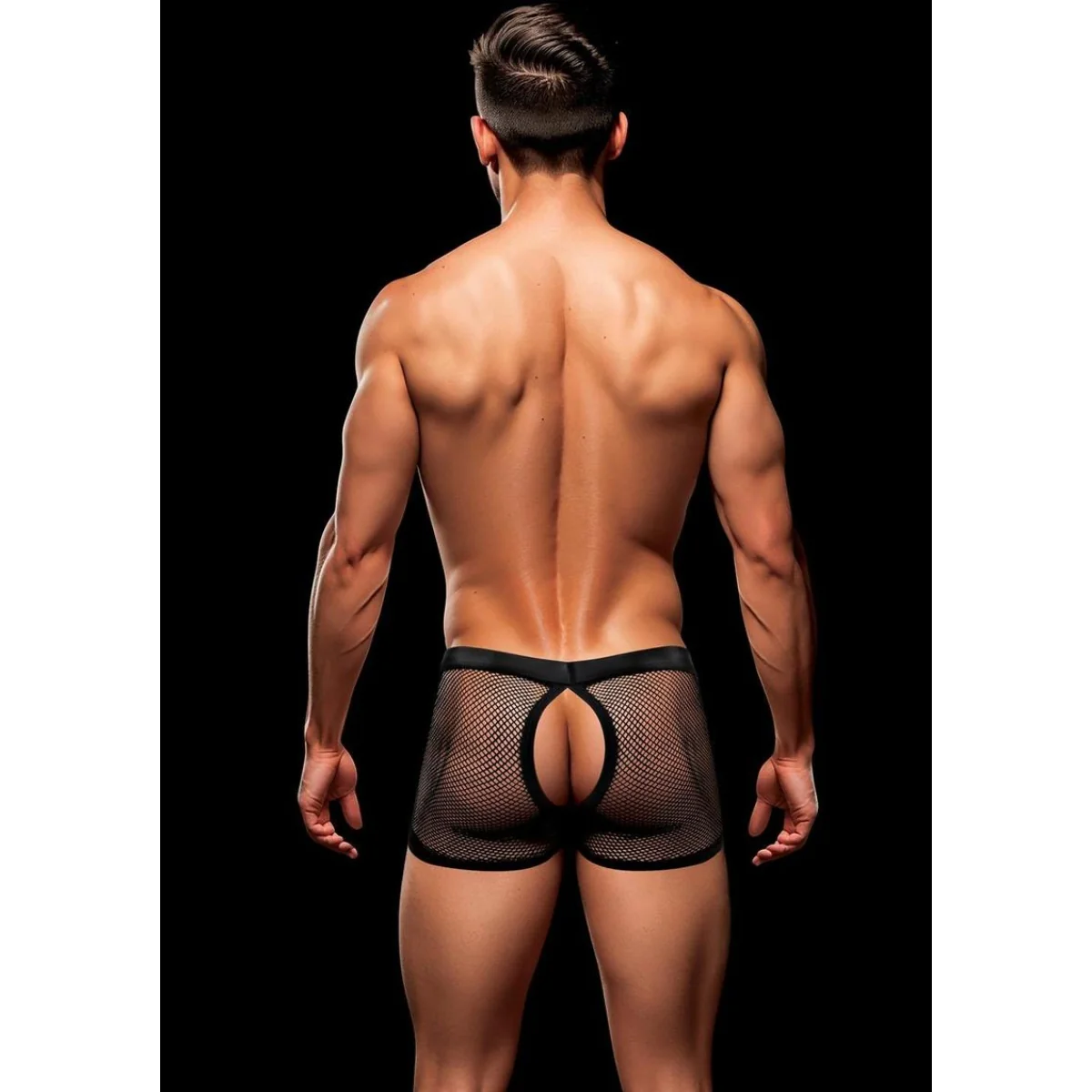 Envy Snap Down Mesh Boxer Brief Black - Image 3