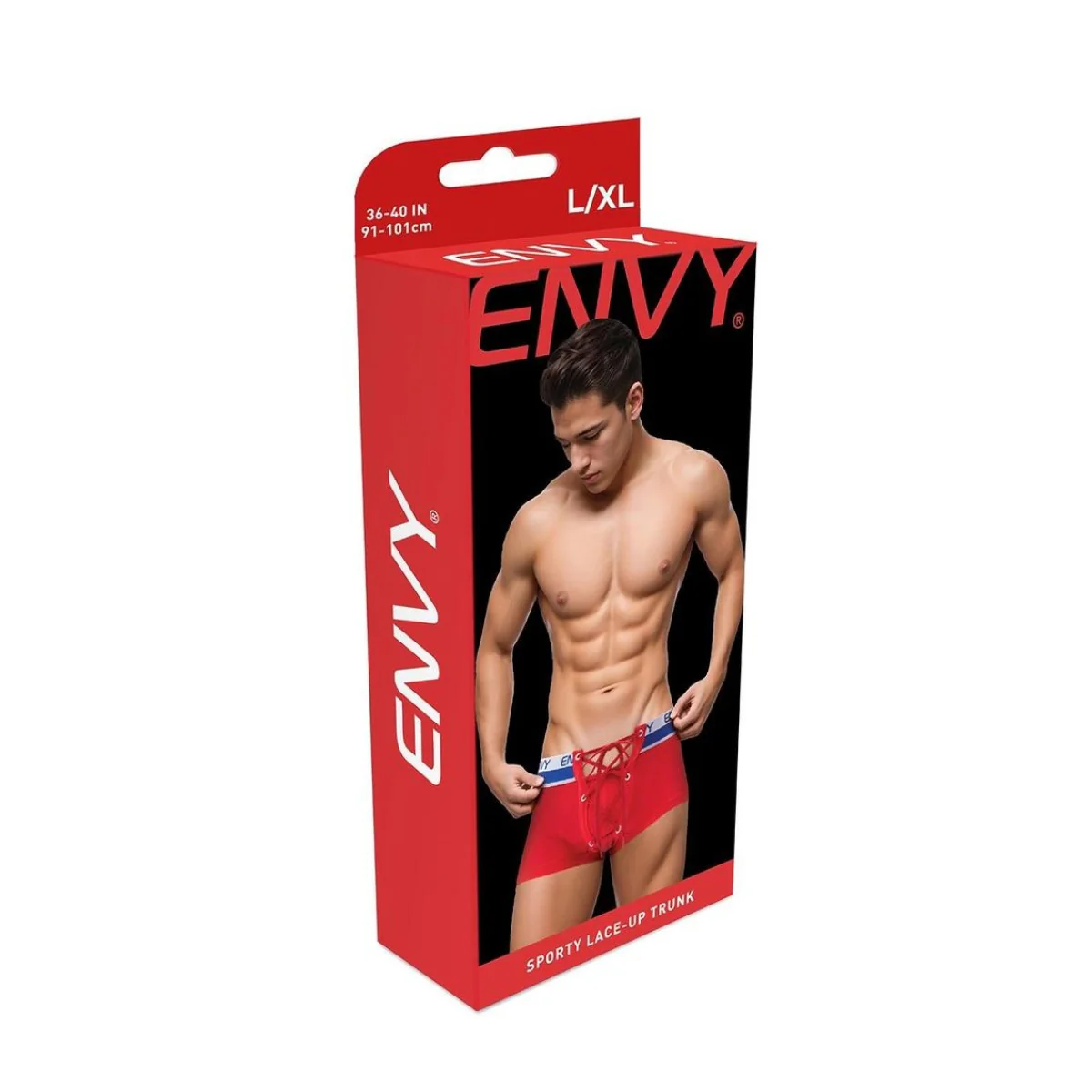 Envy Sporty Lace Up Trunk Red - Image 2