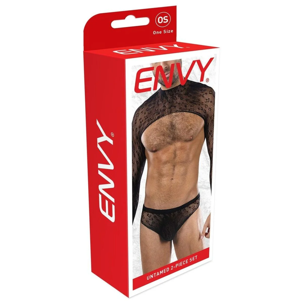 Envy Untamed 2 Piece Crop Top & Brief Set Black One Size - Image 2