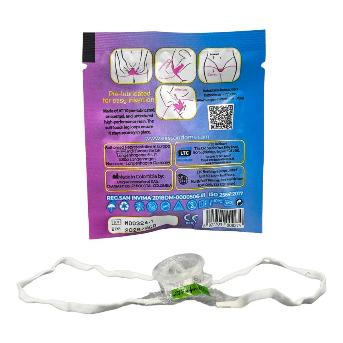 EXS Loop Internal Condom 1 Pack - Image 2