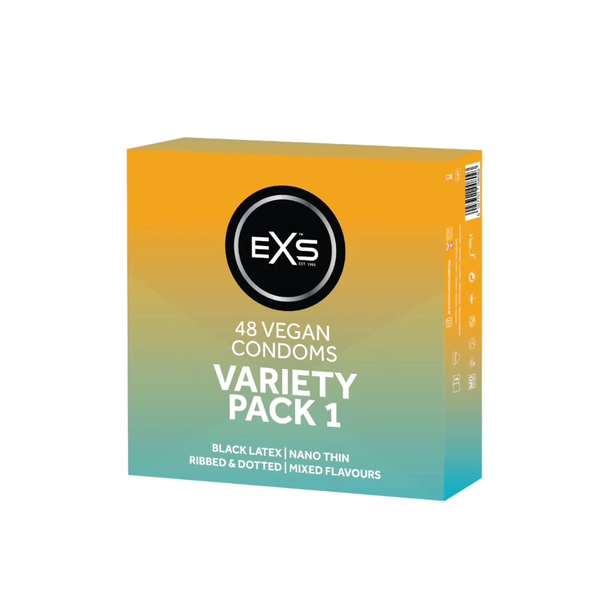 EXS Variety Pack 1 Vegan Condoms 48 Pack