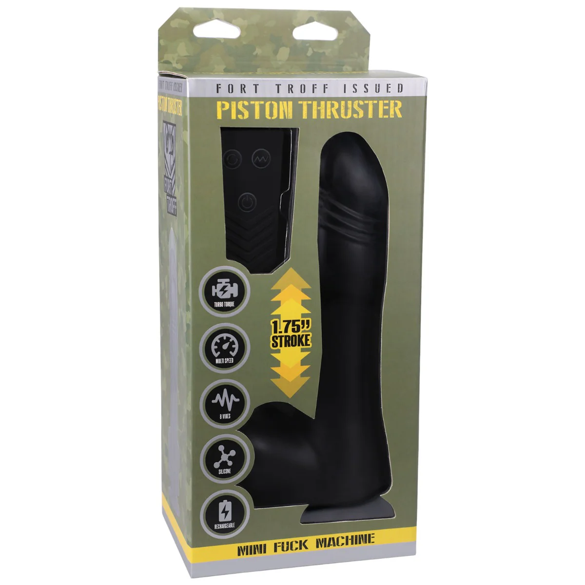 Fort Troff Piston Thruster Mini Fuck Machine Dildo Silicone Black - Image 2