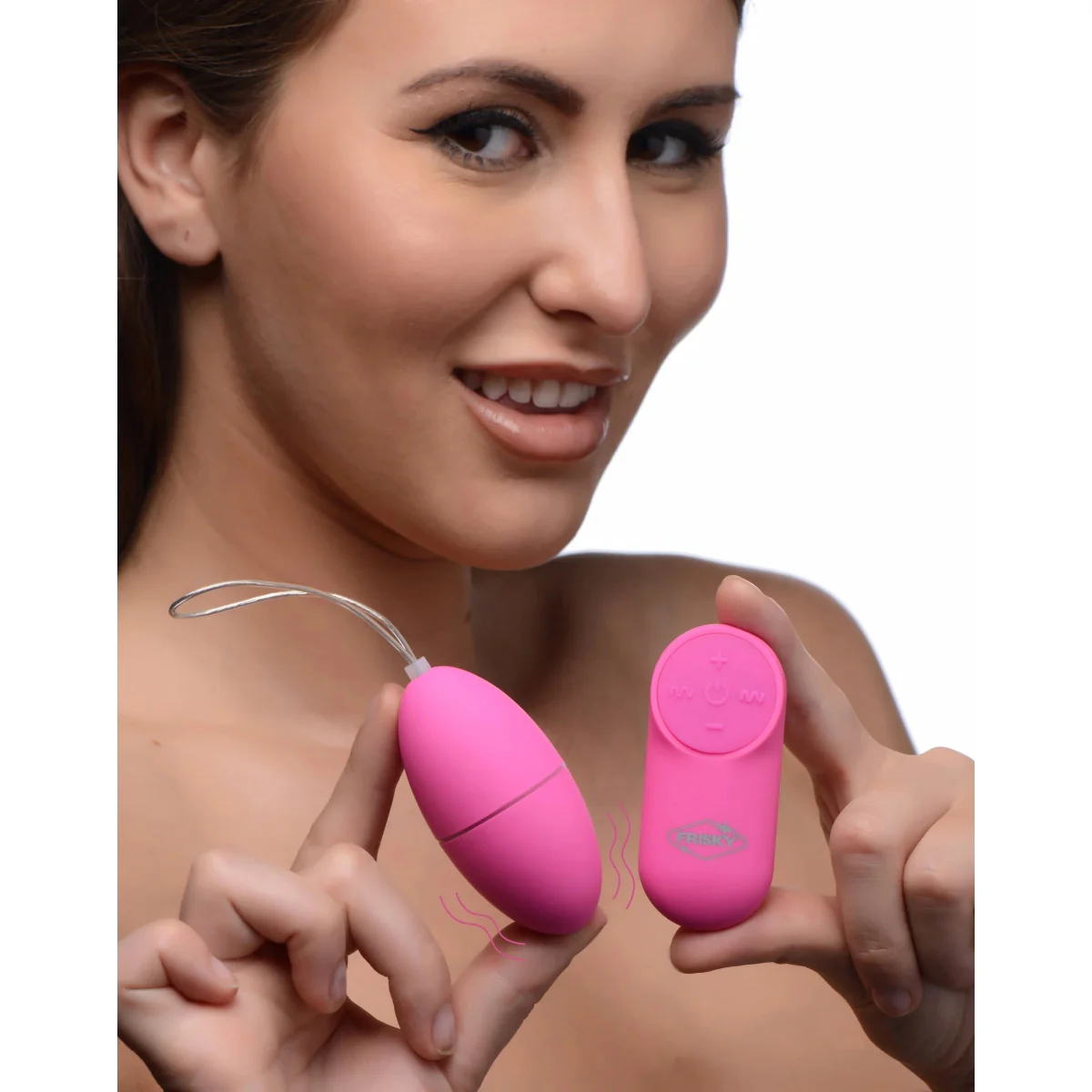 Frisky Scrambler 28X Remote Control Vibrating Egg Pink - Image 4
