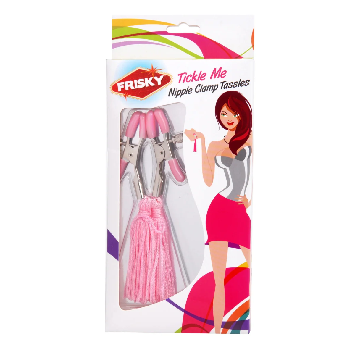 Frisky Tickle Me Nipple Clamp Tassels Pink - Image 2