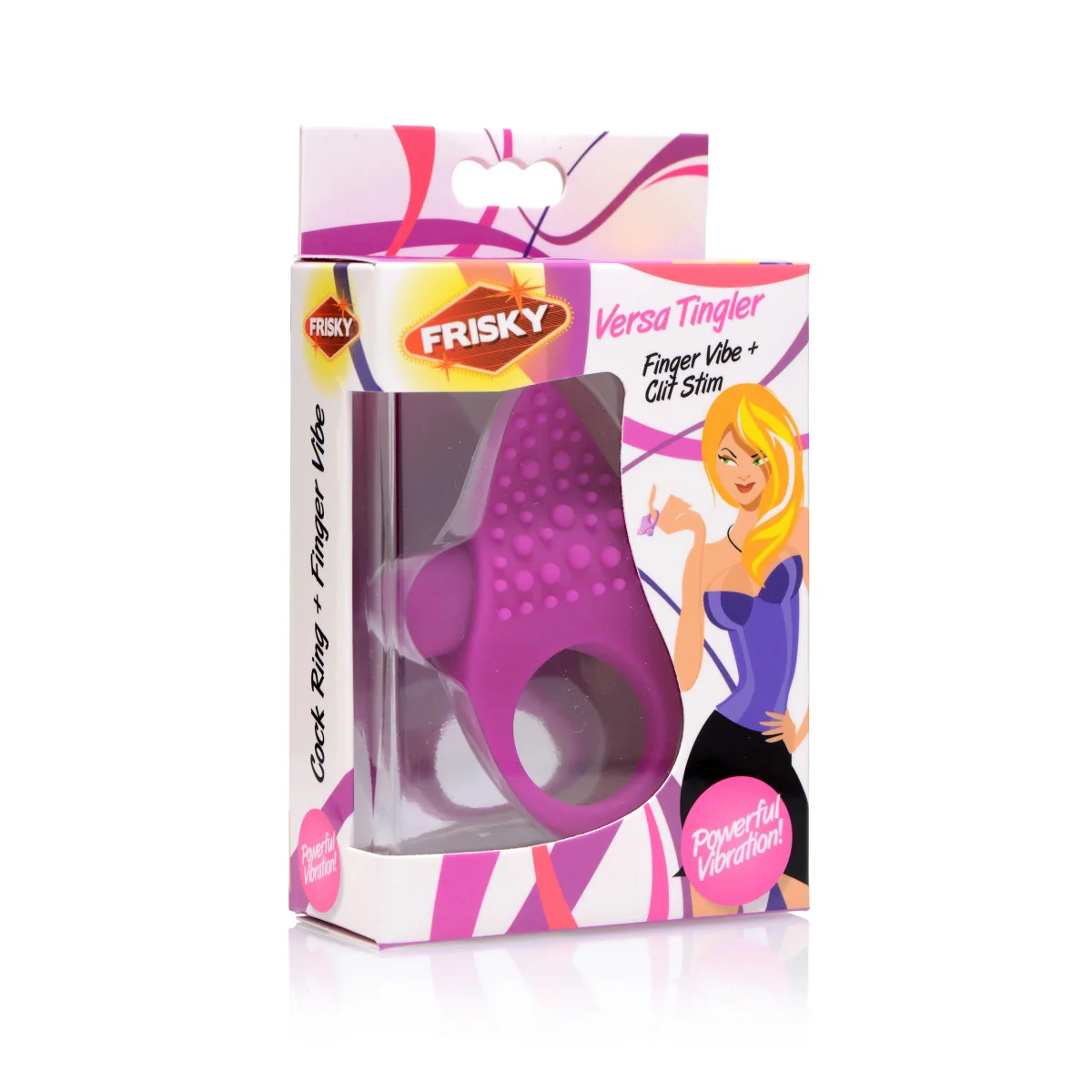 Frisky Versa Tingler Finger Vibrator & Clitoral Stimulator Purple - Image 2