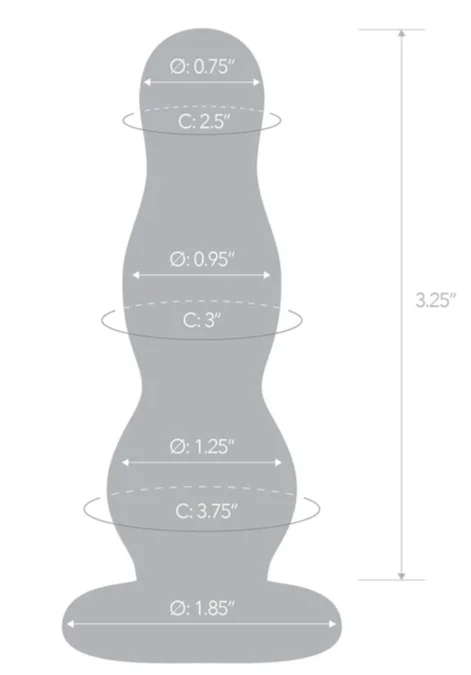 Glas Butt Plug Clear 4 Inch - Image 3