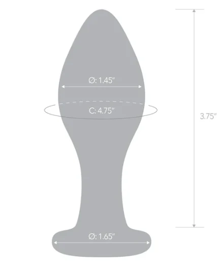 Glas Classic Butt Plug Clear 4 Inch - Image 3