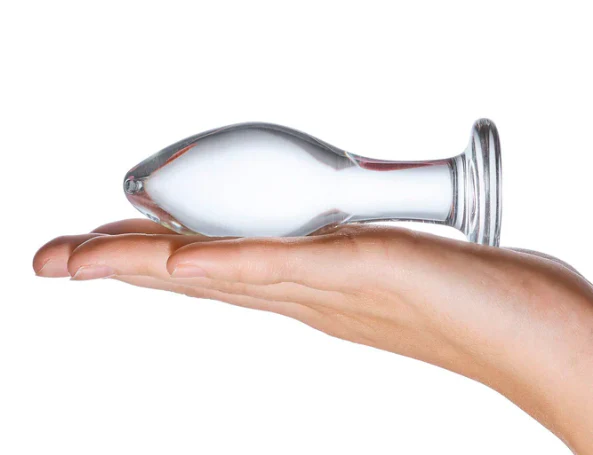 Glas Classic Butt Plug Clear 4 Inch - Image 4