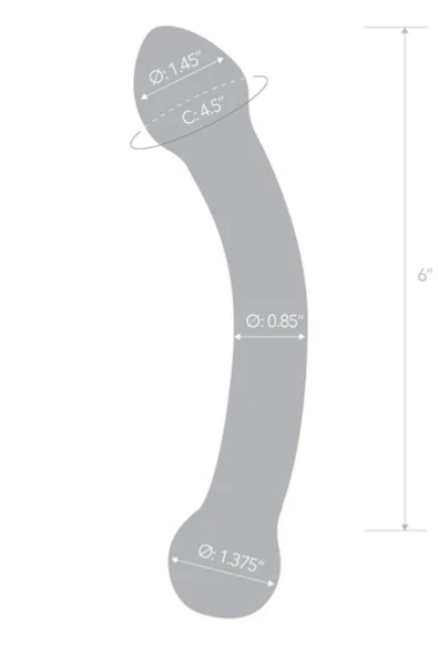 Glas Curved Glass G-Spot Stimulator Clear 7 Inch - Image 3