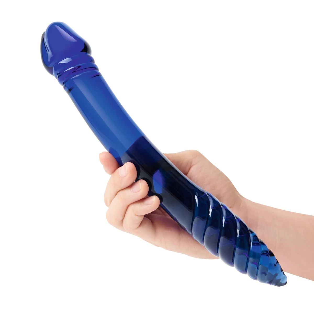 Glas Double Sided Glass Dildo Blue 11 Inch - Image 5