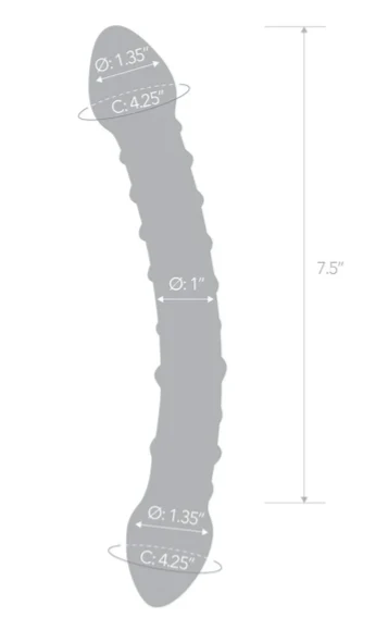 Glas Double Trouble Dildo Clear 10 Inch - Image 3