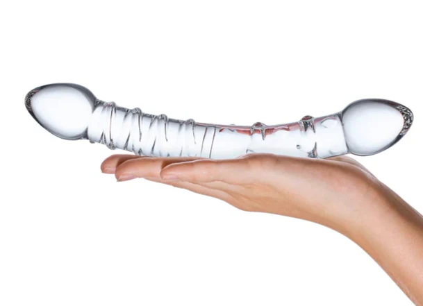 Glas Double Trouble Dildo Clear 10 Inch - Image 4