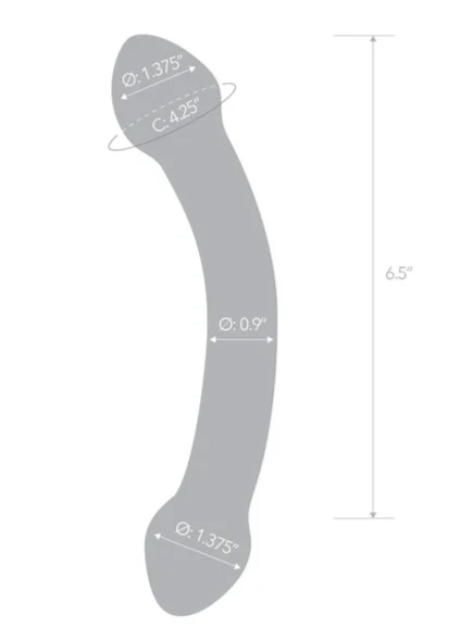 Glas Double Trouble Dildo Purple 7.25 Inch - Image 3