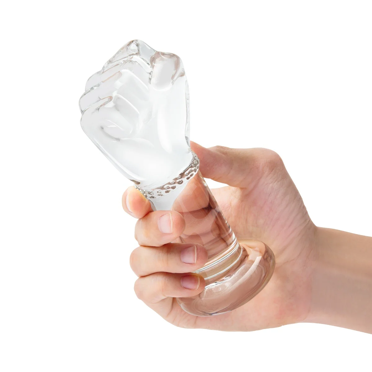 Glas Fist Glass Butt Plug Clear 5 Inch - Image 5