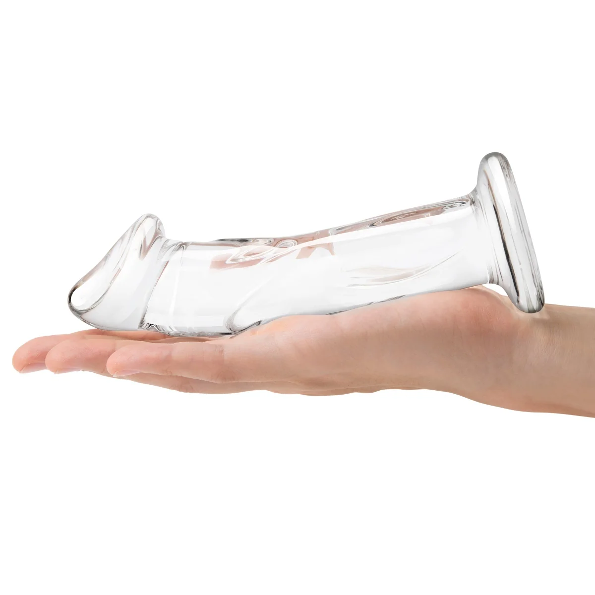 Glas Glass Dildo With Veins & Flat Base Clear 6 Inch - Image 6