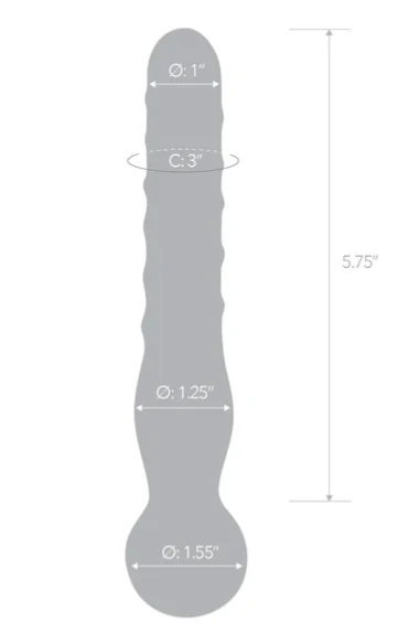 Glas Joystick Dildo Clear 8 Inch - Image 3