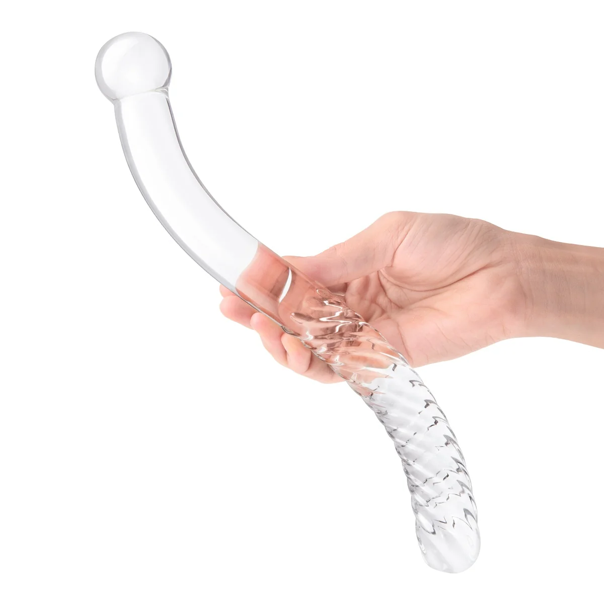 Glas Pelvic Double Ended Glass Wand Clear 11 Inch - Image 4