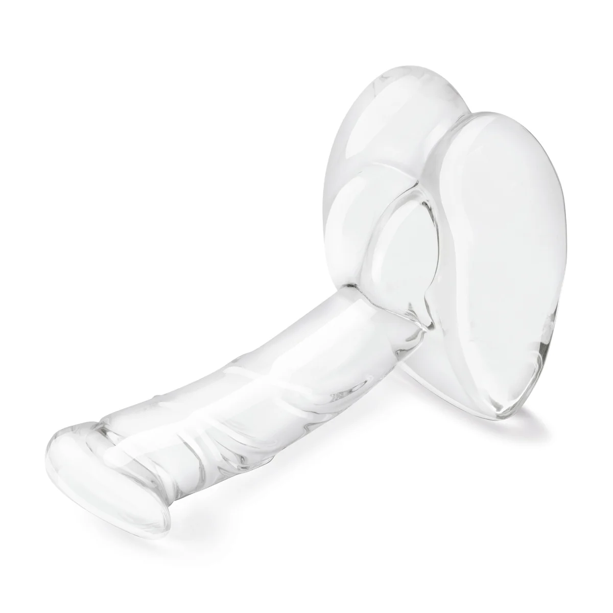 Glas Rideable Standing Cock Glass Dildo With Stability Base Clear 7.5 Inch - Image 3