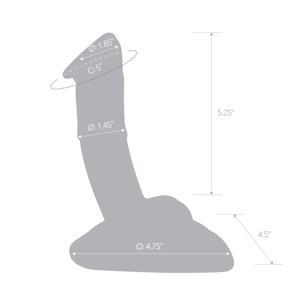 Glas Rideable Standing Cock Glass Dildo With Stability Base Clear 7.5 Inch - Image 6