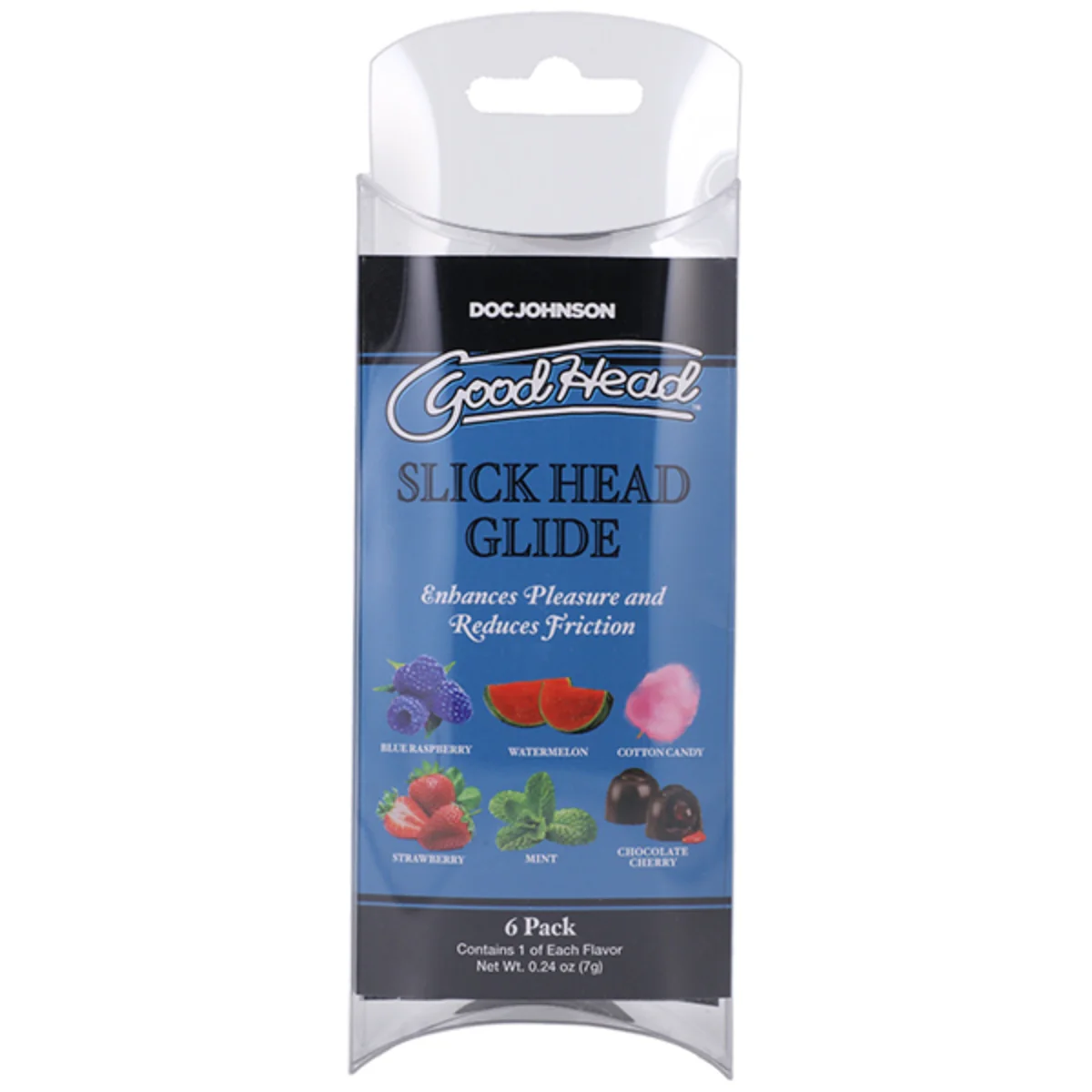 GoodHead Slick Head Glide Water Based Flavoured Lube 6 Pack 0.24oz - Image 2
