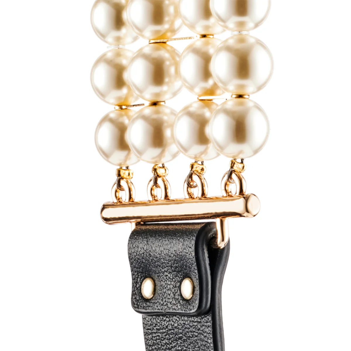 Guilty Pleasure Allure Luminous Pearl Leash And Collar Black Gold - Image 5