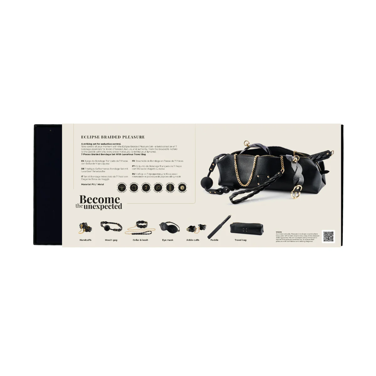 Guilty Pleasure Eclipse Braided Pleasure Bondage Set Black Gold - Image 11