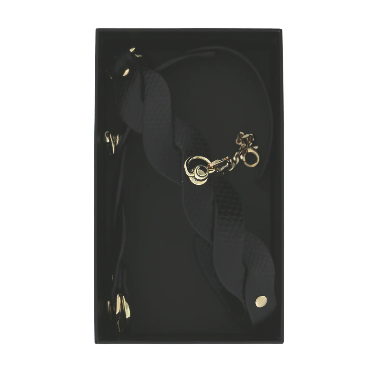 Guilty Pleasure Eclipse Horizon Braided Hand Cuffs Black Gold - Image 7