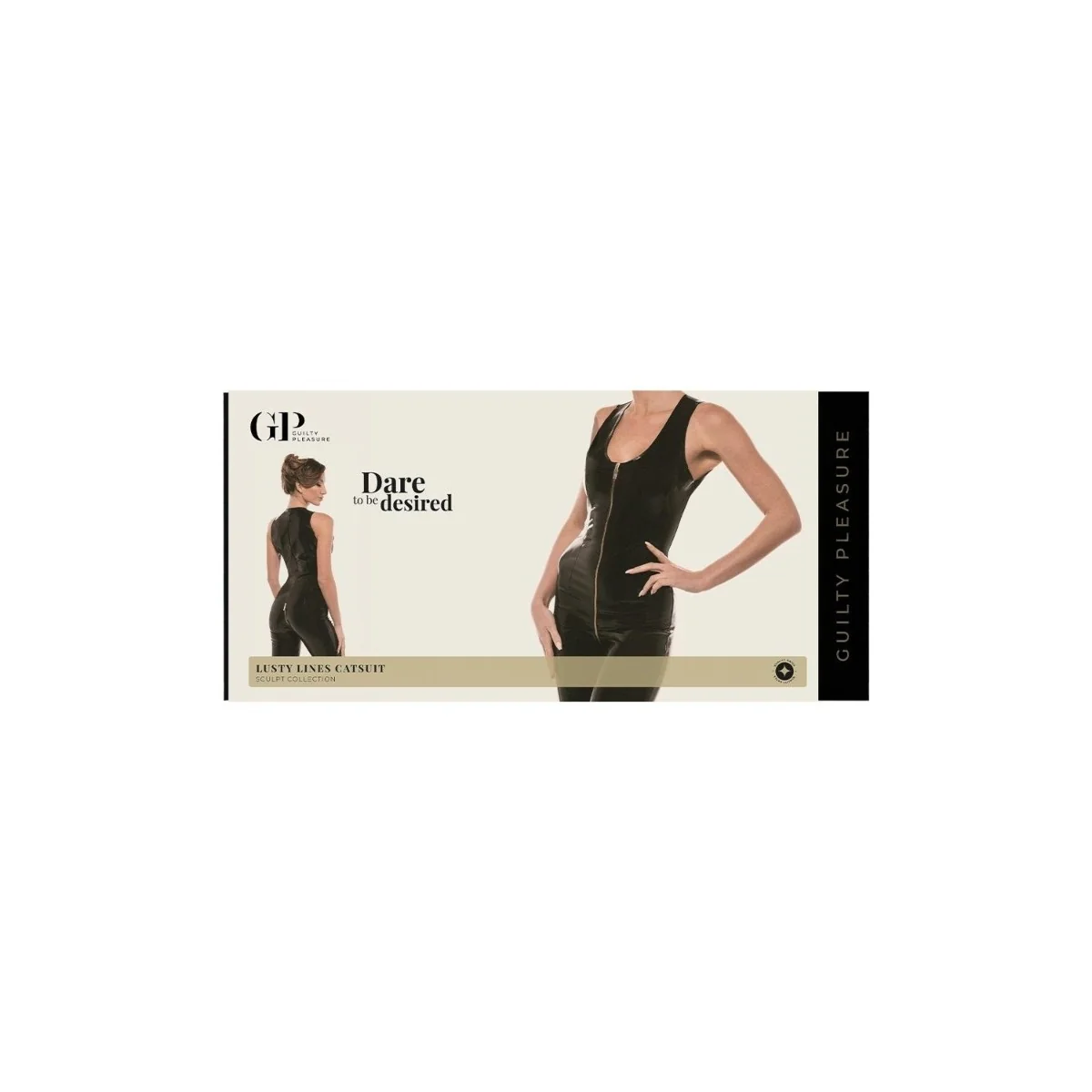 Guilty Pleasure Lusty Lines Datex Catsuit Black - Image 2
