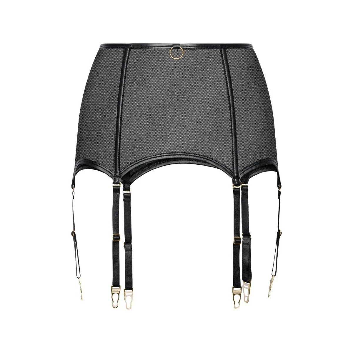 Guilty Pleasure Silhouette Suspender Belt Black - Image 4