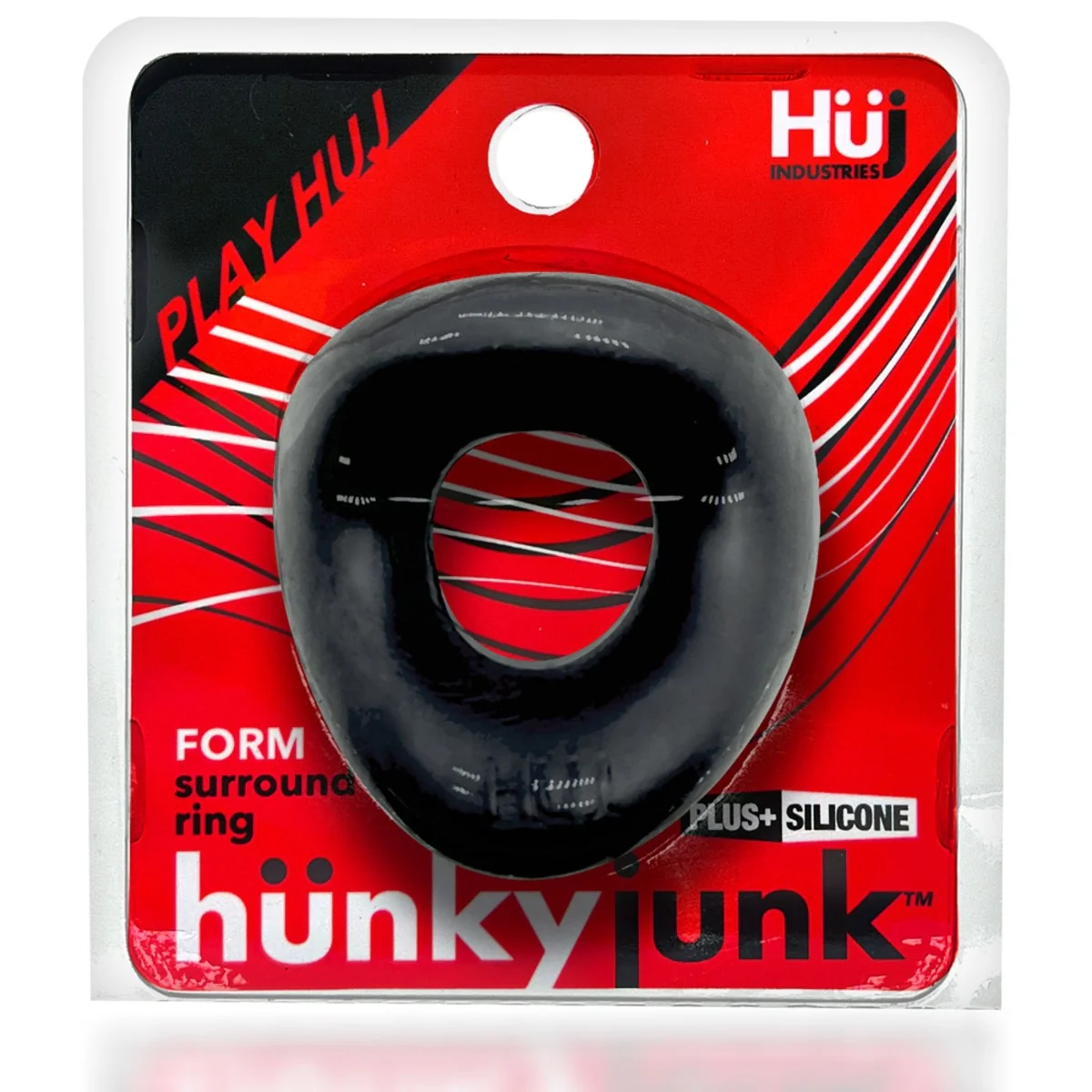 Hunkyjunk Form Silicone Cock Ring Tar Ice - Image 2