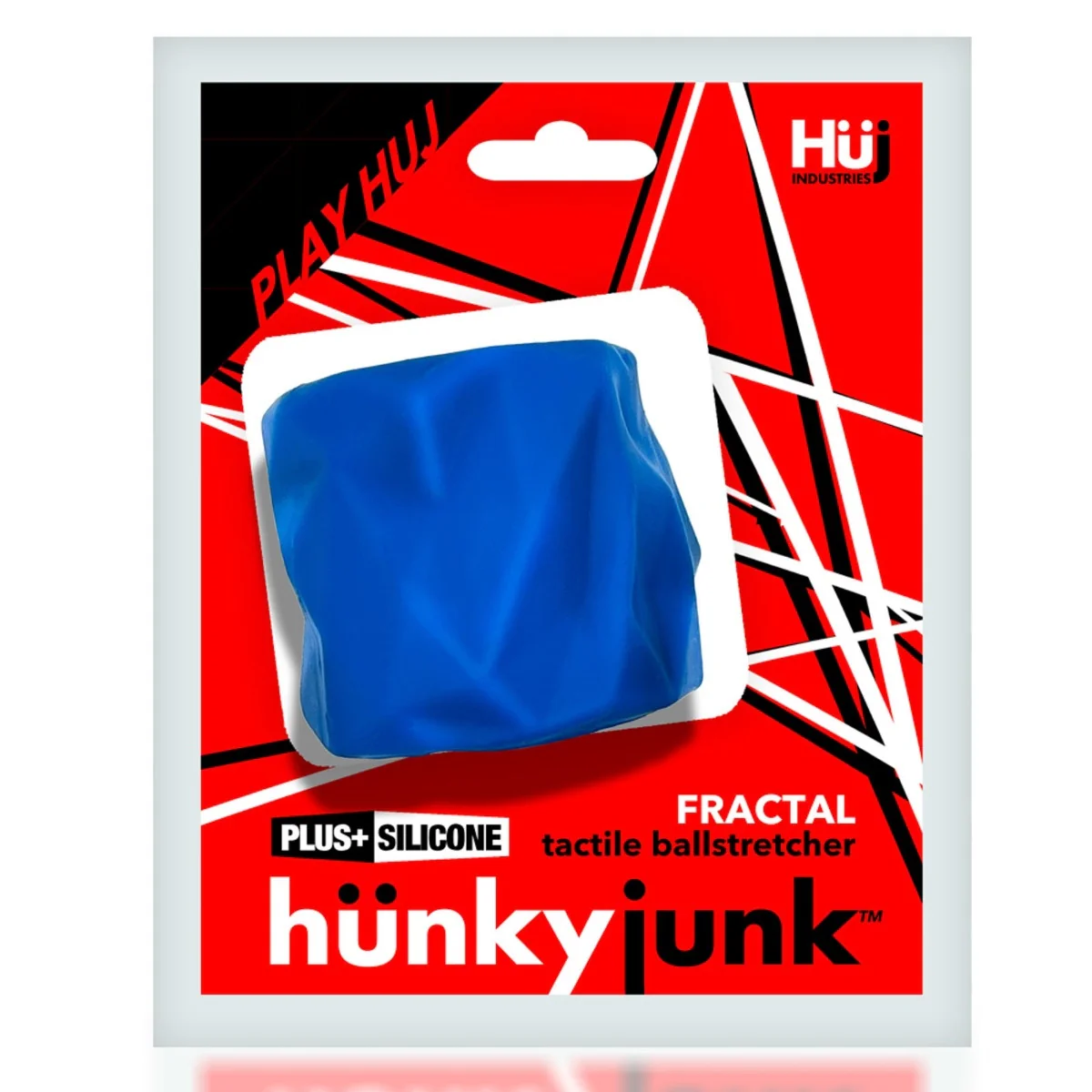 Hunkyjunk Fractal Tactile Silicone Ball Stretcher Teal Ice - Image 2