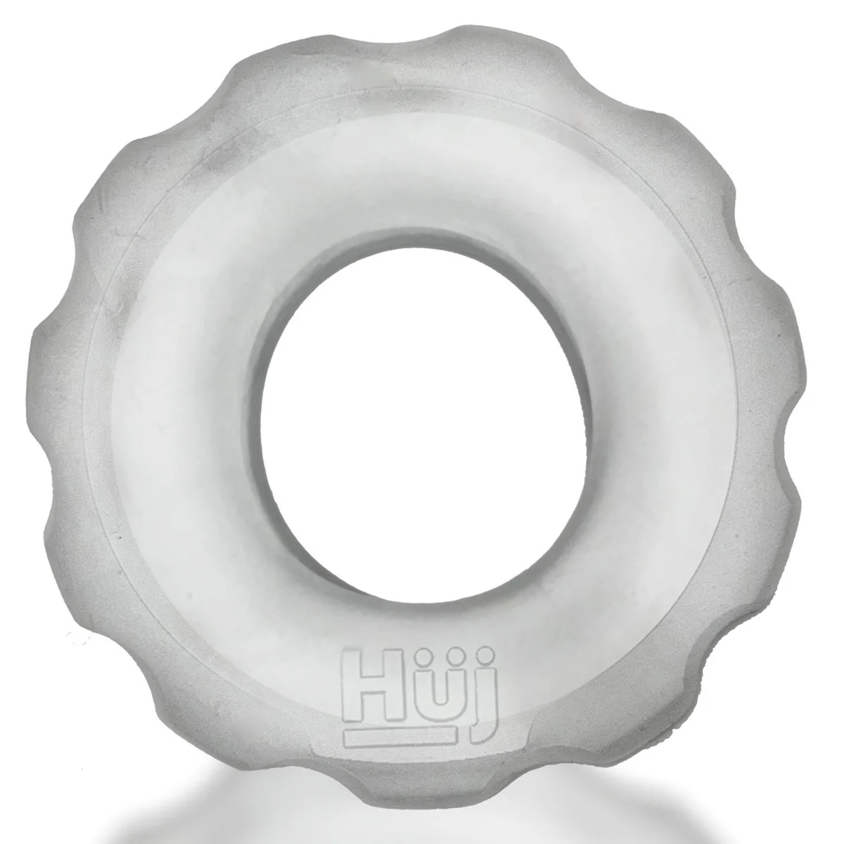 Hunkyjunk Super HUJ Cock Ring 3 Pack Clear Ice - Image 3