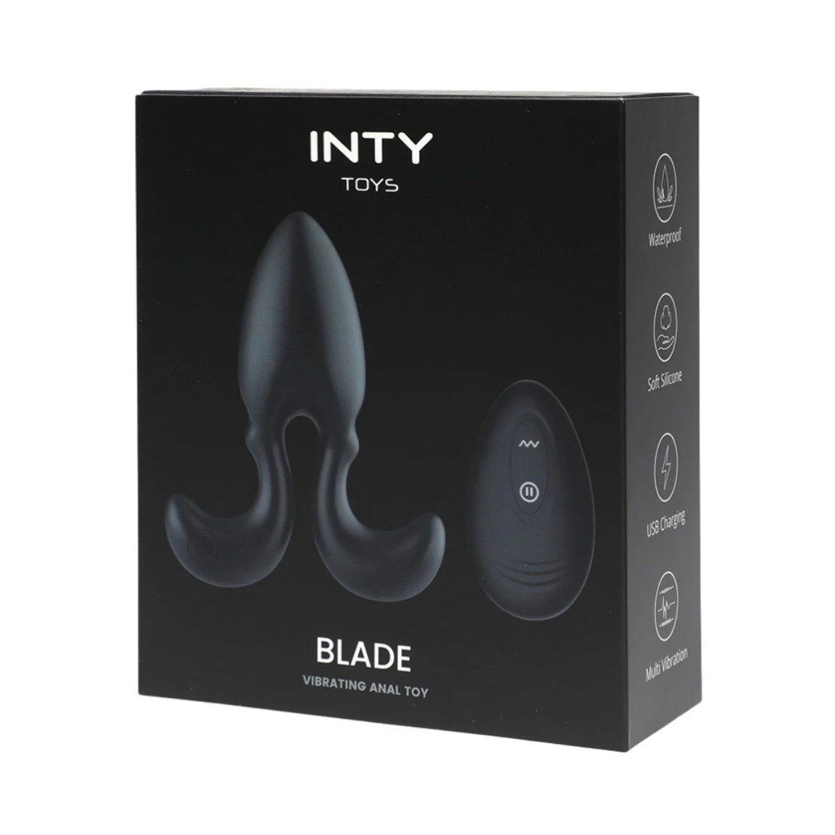 INTY Toys Blade Vibrating Anal Plug Black - Image 2