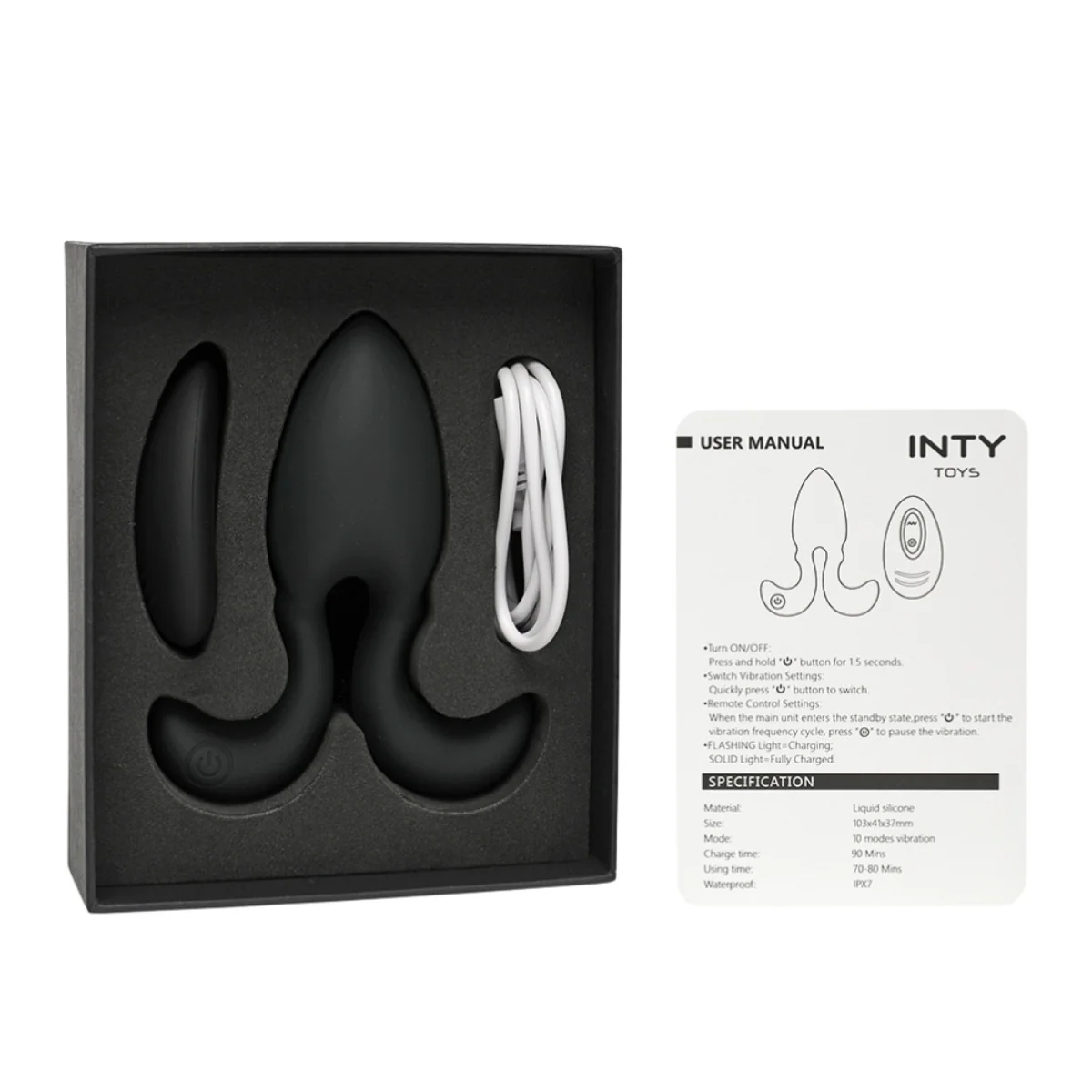 INTY Toys Blade Vibrating Anal Plug Black - Image 3