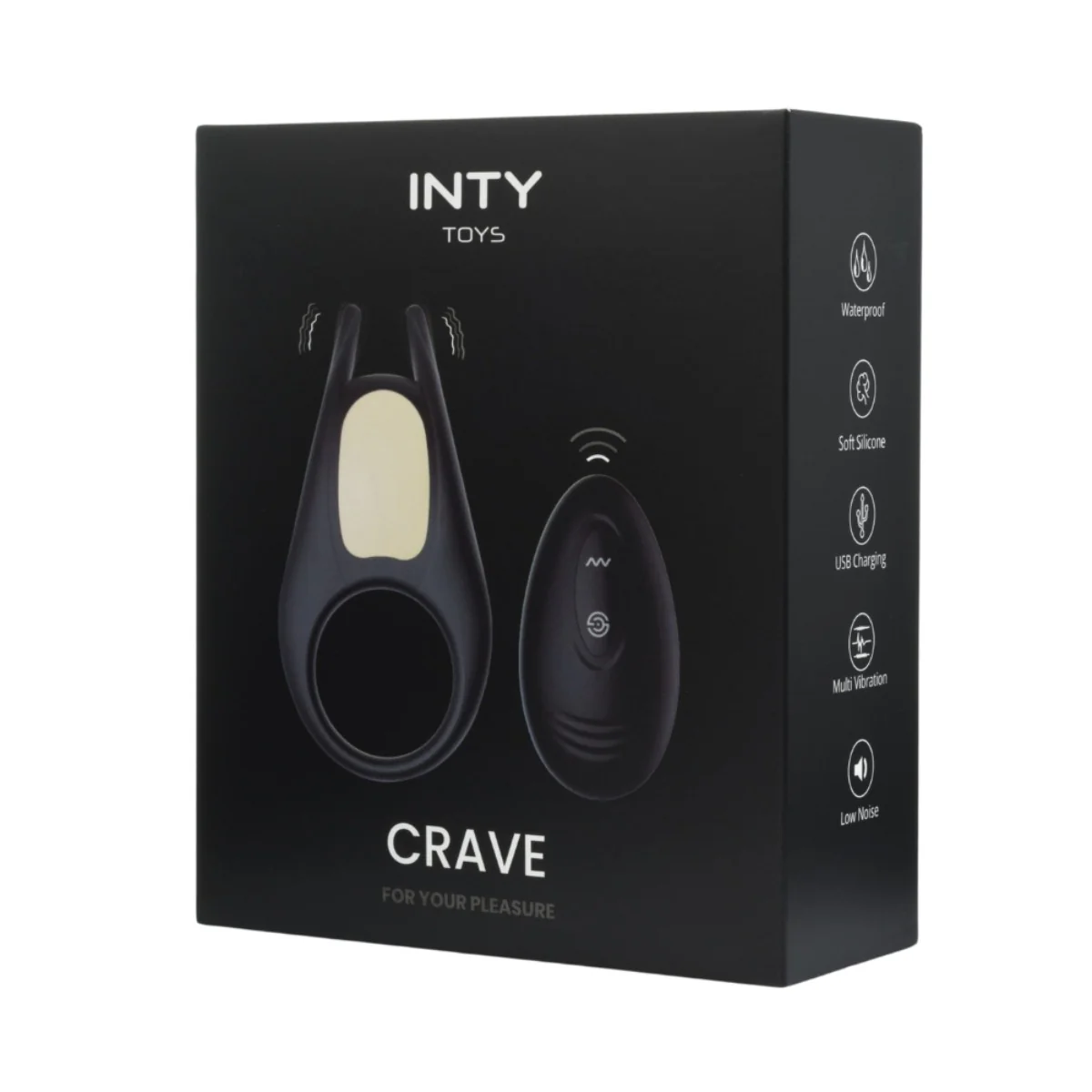 INTY Toys Crave Vibrating Cock Ring Black - Image 2