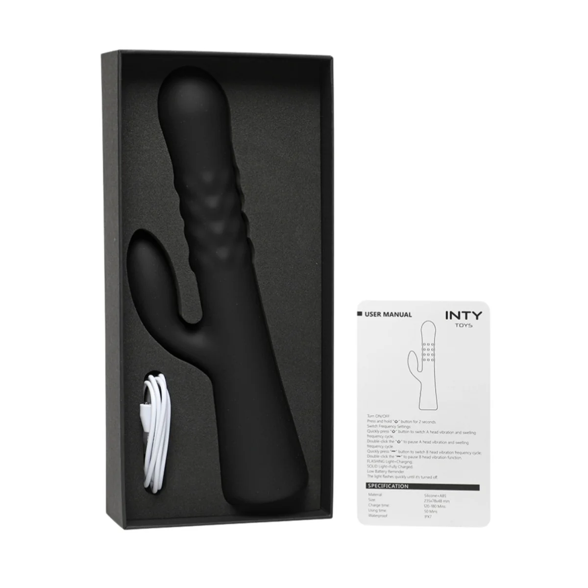 INTY Toys Wave Swelling Vibrator Black - Image 3