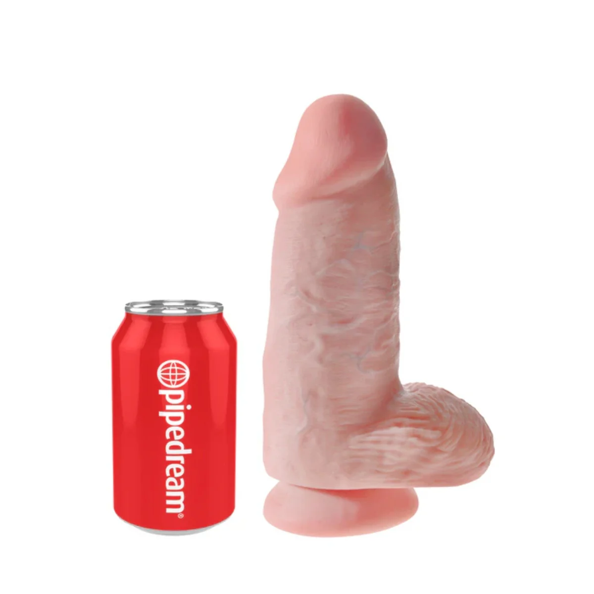 King Cock Chubby Dildo With Balls Pink 9 Inch - Image 3