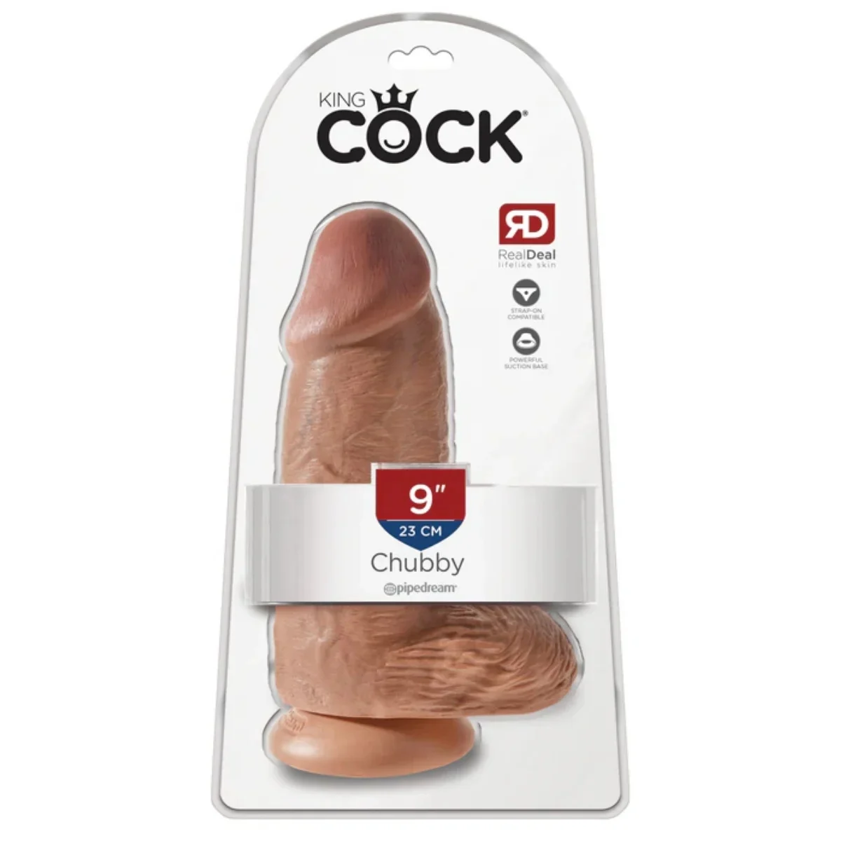 King Cock Chubby Dildo With Balls Tan 9 Inch - Image 2