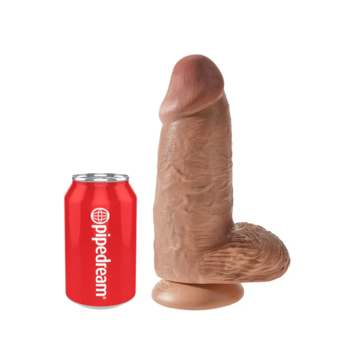 King Cock Chubby Dildo With Balls Tan 9 Inch - Image 3