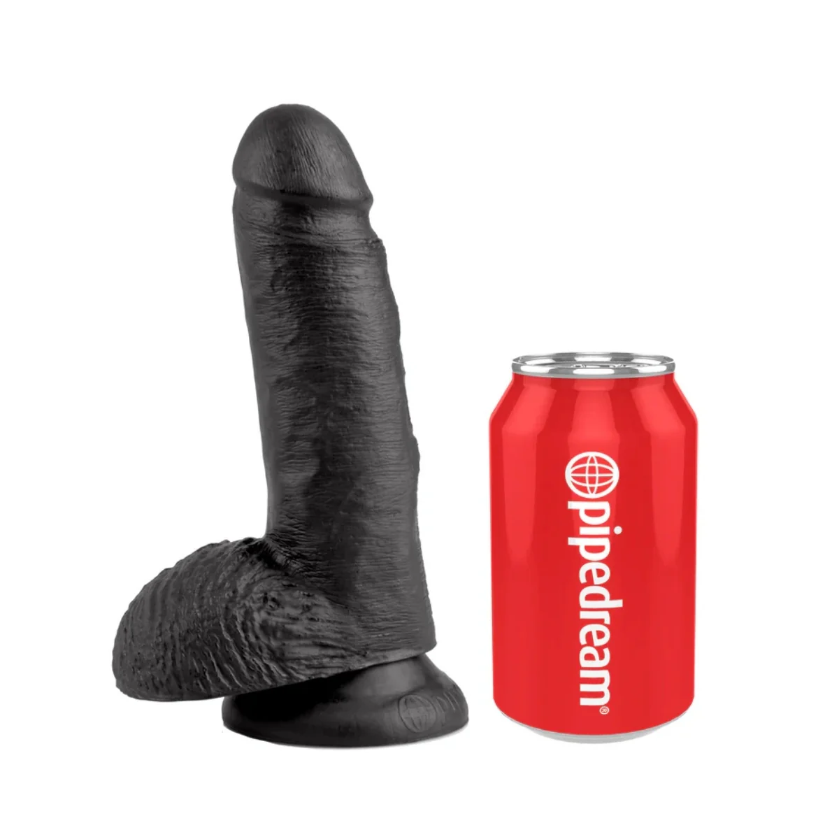 King Cock Dildo With Balls Black 7 Inch - Image 3