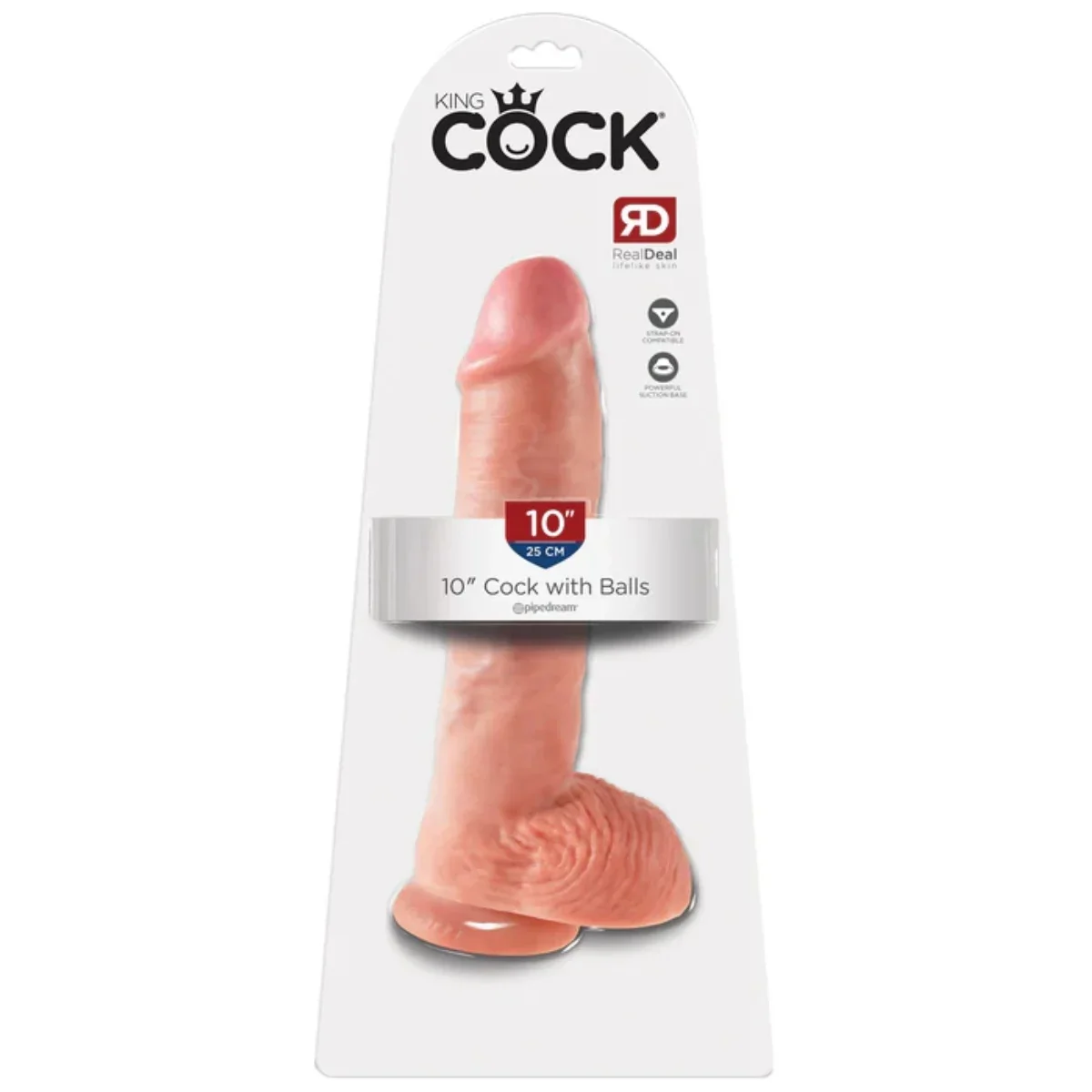 King Cock Dildo With Balls Pink 10 Inch - Image 2